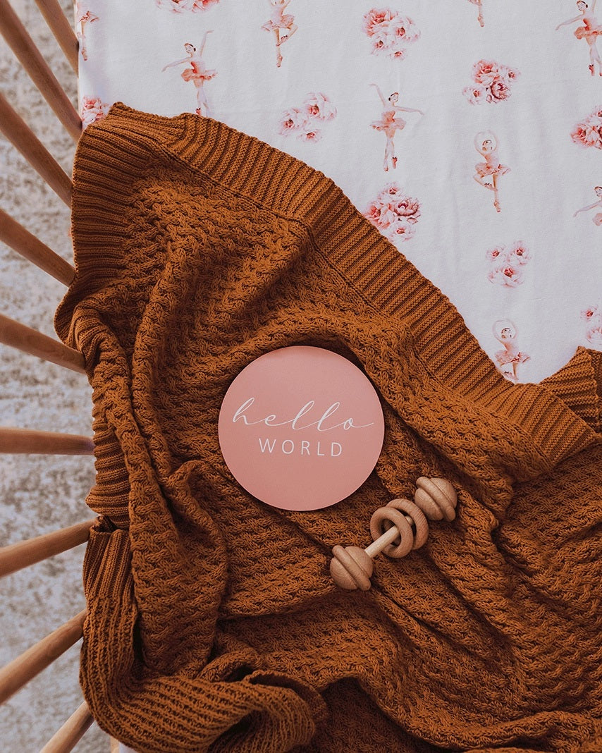 Snuggle Hunny Diamond Knit Baby Blanket - Soft & Cozy Bronze Baby Blanket for Newborns, Infants & Toddlers - Perfect for Nursery, Stroller, Swaddling & Gift Giving