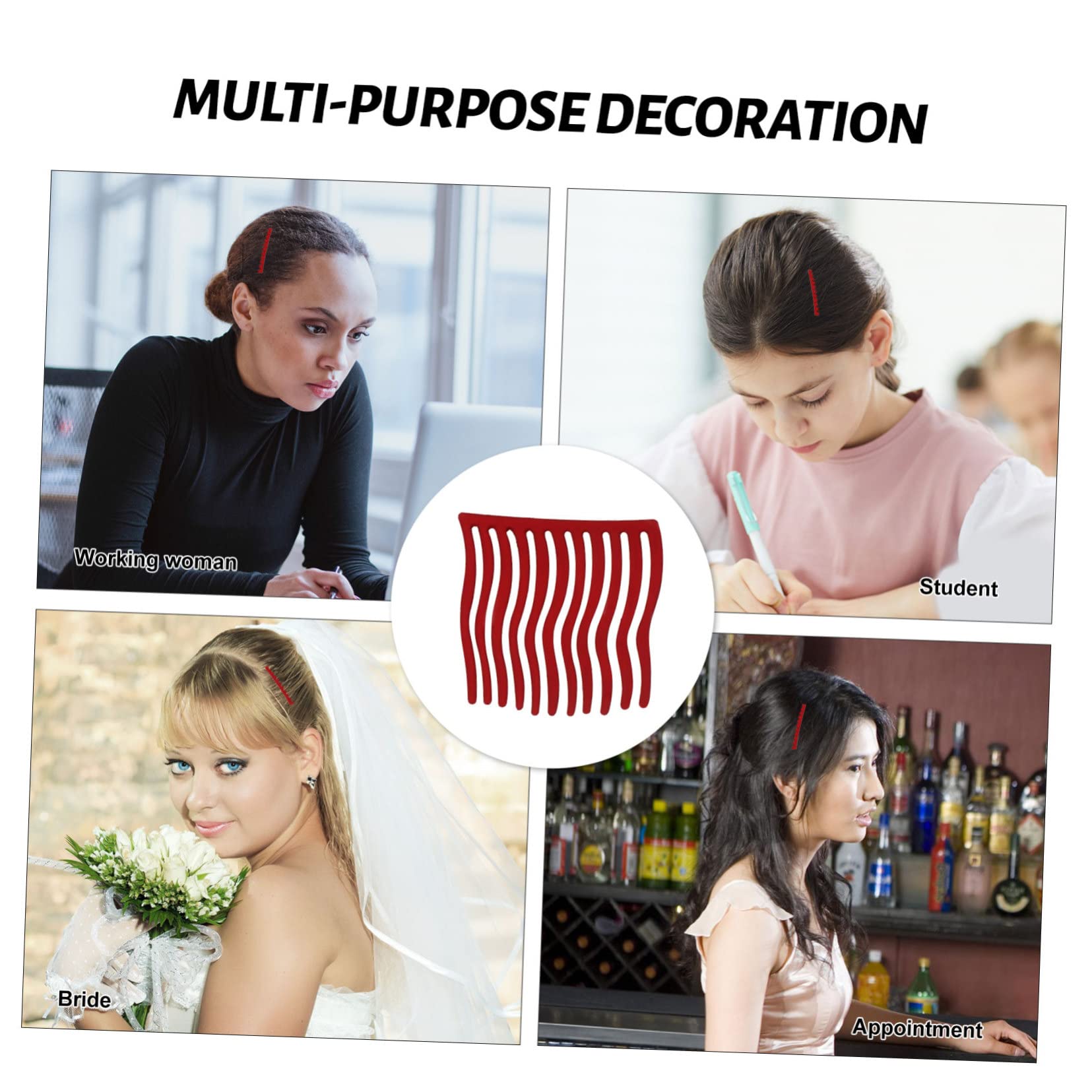Exquisite Handmade Hair Comb Slides for Women - Fashionable Hair Clip & Side Comb Decor - Perfect for Weddings, Parties & Everyday Styling