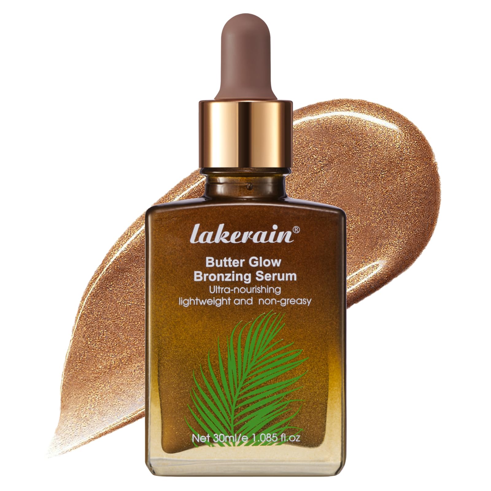 NICEFACE Butter Glow Bronzing Serum - Hydrating Tinted Face Serum with Nourishing Skincare Benefits, Lightweight Makeup Primer & Natural Highlighter for Even Skin Tone, Non-Greasy Bronze Drops (30ml) - Perfect for Daily Glow & Summer Makeup Looks