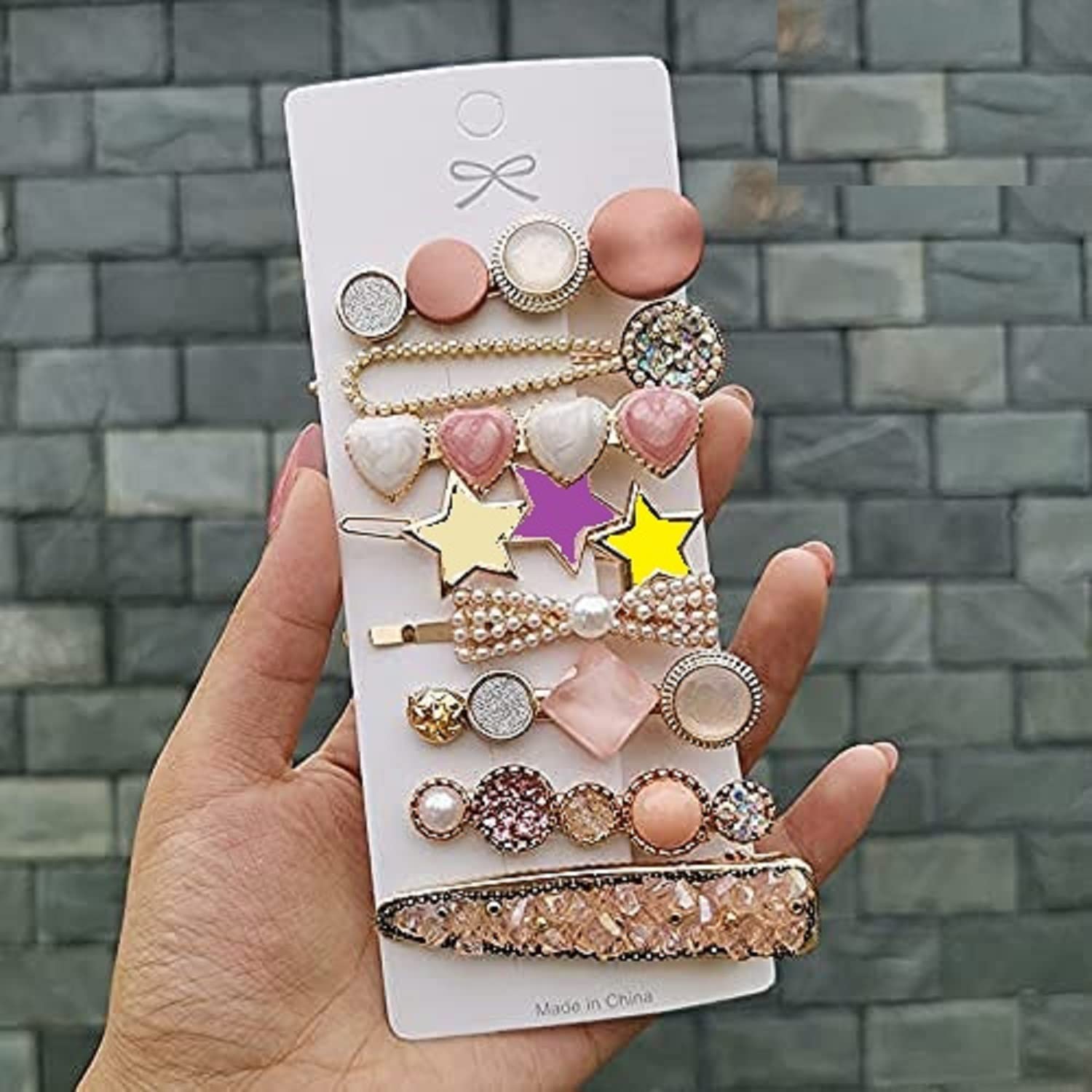 LIVECOOL 8-in-1 Pearl Hair Clips Set for Women & Girls - Stylish Large Hair Pins in Multicolor - Perfect for Weddings, Parties & Everyday Fashion Accessories