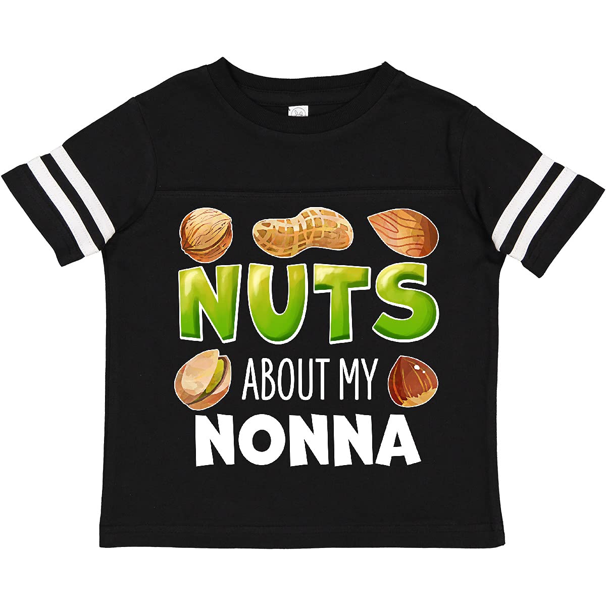 Inktastic 'Nuts About My Nonna' Peanut, Almond, Pistachio Toddler T-Shirt - Cute Casual Outfit for Toddlers, Family Gatherings & Grandparents Day