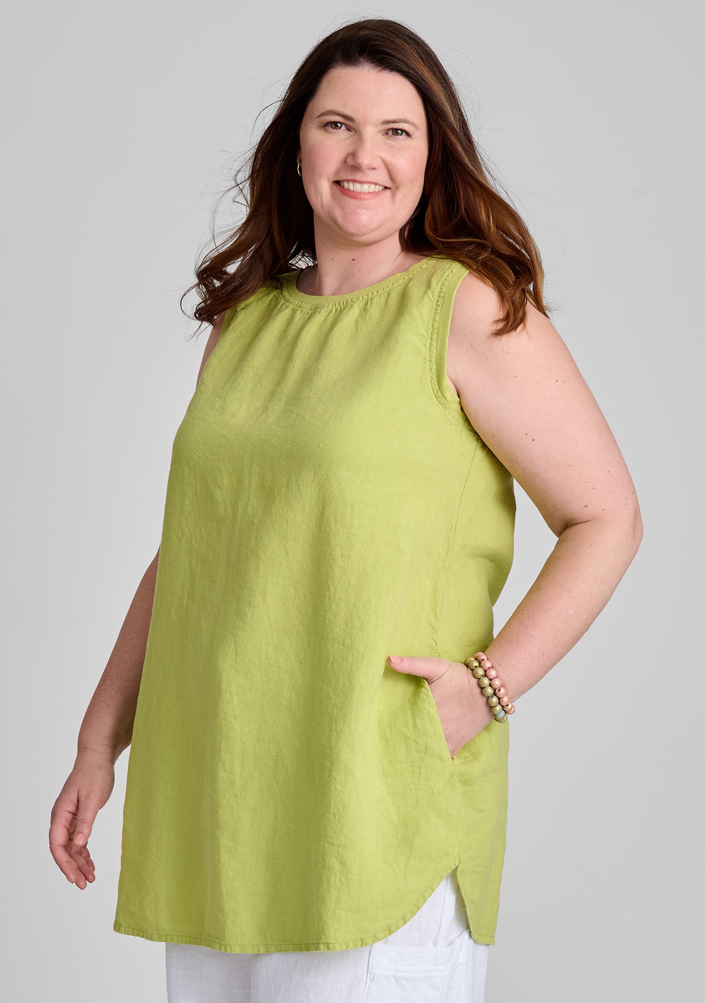 Women's Linen Tank Top - Breathable Summer Beach Tunic - Casual Boho Style for Vacation, Poolside & Outdoor Activities