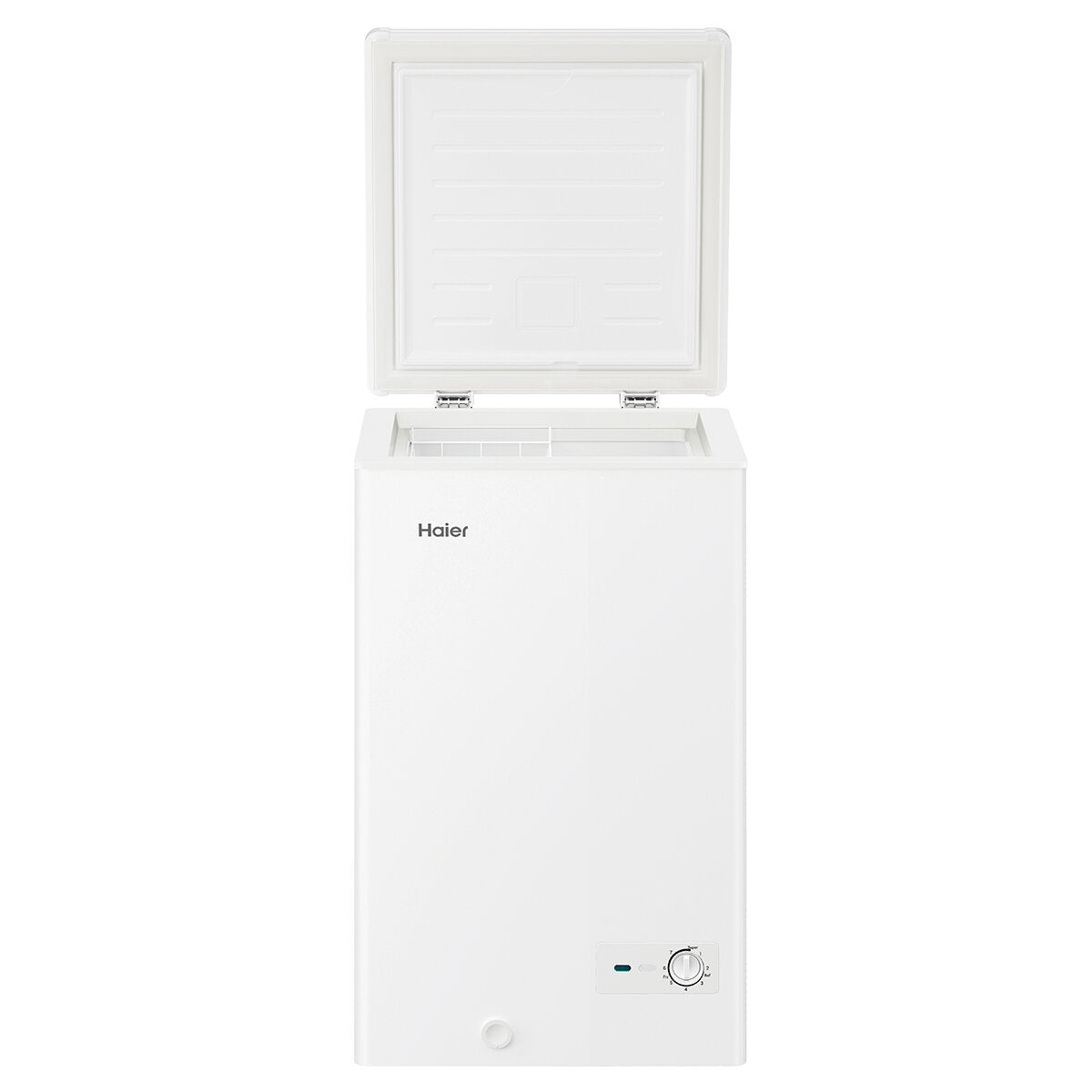 Haier 97L Compact Chest Freezer HCF97W - Energy Efficient Deep Freezer for Home, Garage & Basement Storage - Perfect for Frozen Food, Meat & Bulk Groceries