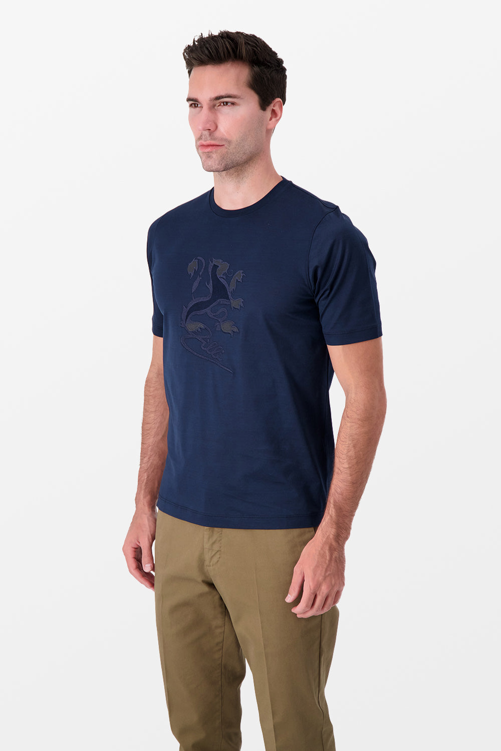 Zilli Navy Lion Graphic T-Shirt for Men - Stylish Casual Cotton Tee - Perfect for Streetwear, Outings & Everyday Comfort