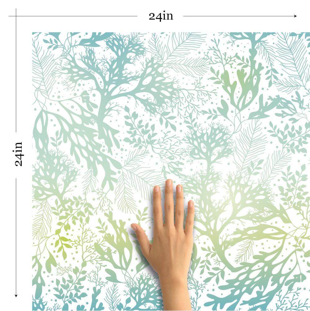 Nautical Peel and Stick Removable Wallpaper - White & Turquoise Blue - 16.1