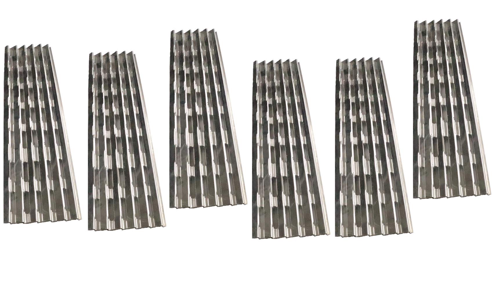 6-Pack 16GA Stainless Steel Heat Plate Replacement for Viking VGIQ300-2RT, VGIQ410-3RT, VGIQ412-2RT, VGIQ530-4RT, VGIQ532-3RT - Durable Burner Cover for Gas Grills, Perfect for Outdoor BBQ & Camping Cooking