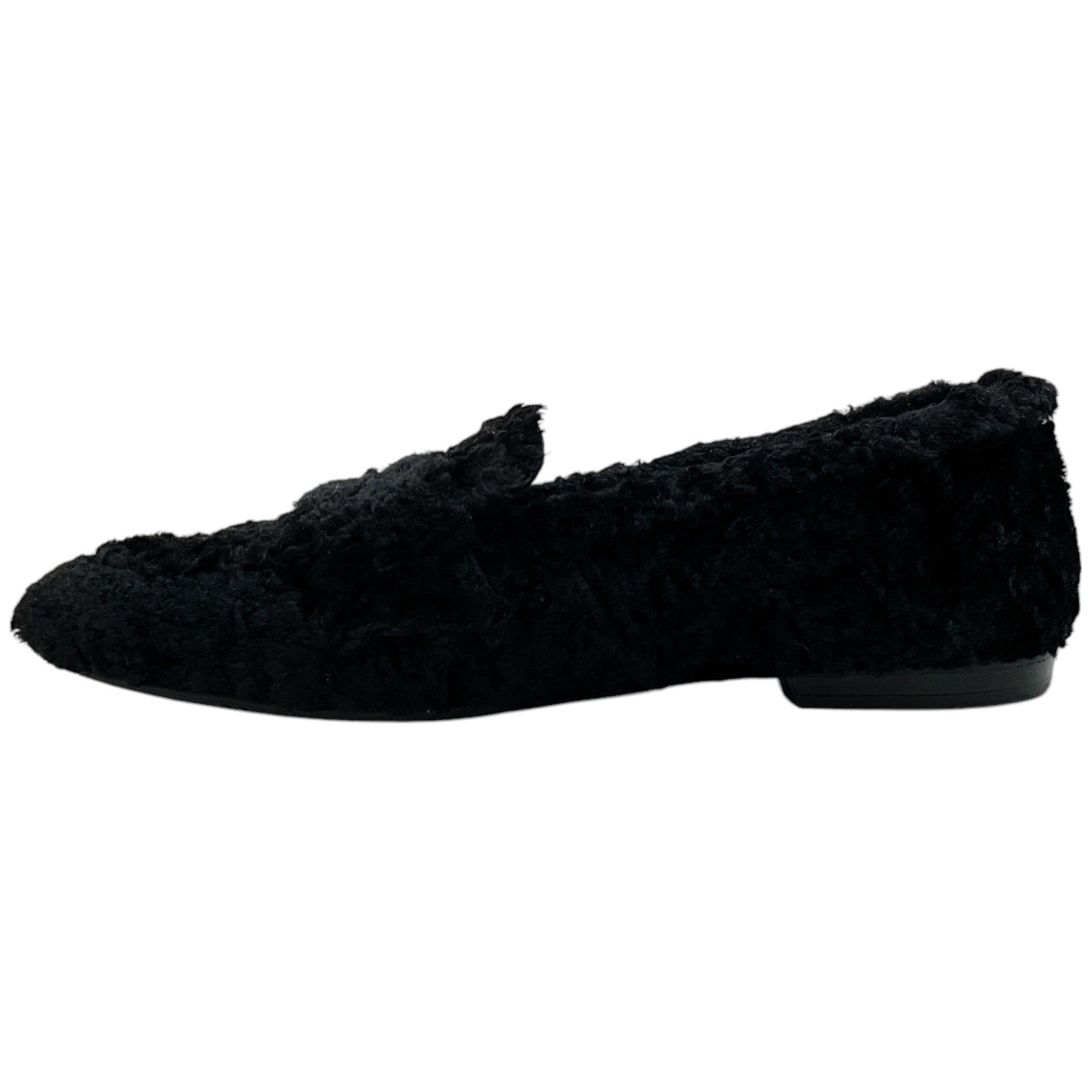 Casadei Black Shearling Loafers for Women - Comfortable Winter Slip-On Shoes with Soft Shearling Lining - Perfect for Office, Travel and Casual Outfits