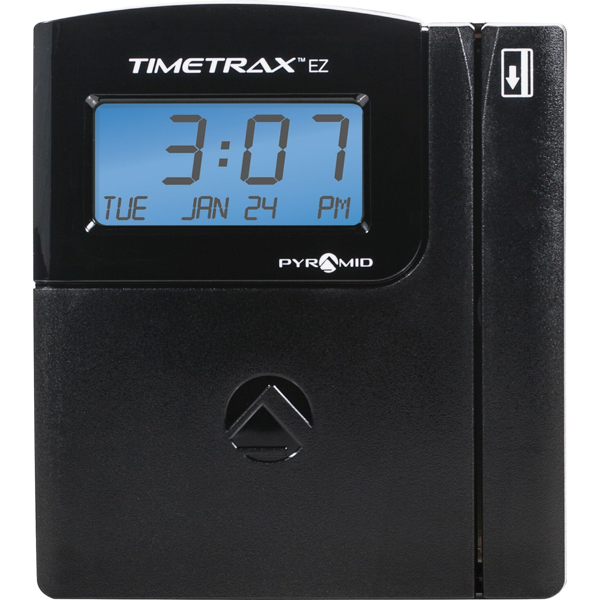 Pyramid Time Systems - TimeTrax Automated Swipe Card Time Clock System with Software Download [TTEZEK] - Employee Time Tracking Terminal, 50 Swipe Cards, USB Cables & Quick Start Guide - Made in USA - Black - Ideal for Small Business Payroll & Workforce Management