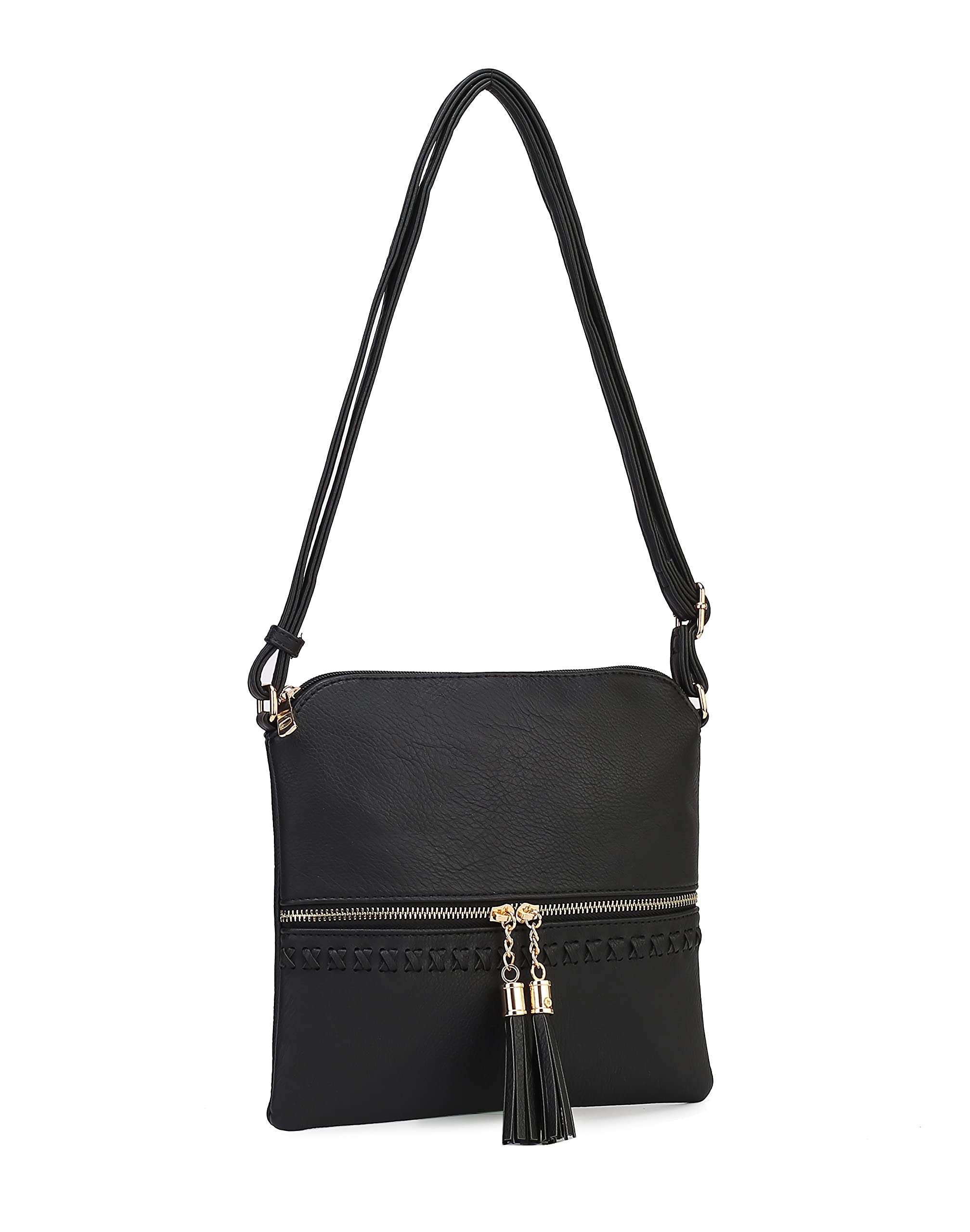 MKF Women's Crossbody Bag with Tassel - Stylish Shoulder Purse & Messenger Handbag for Everyday Use, Work, and Travel