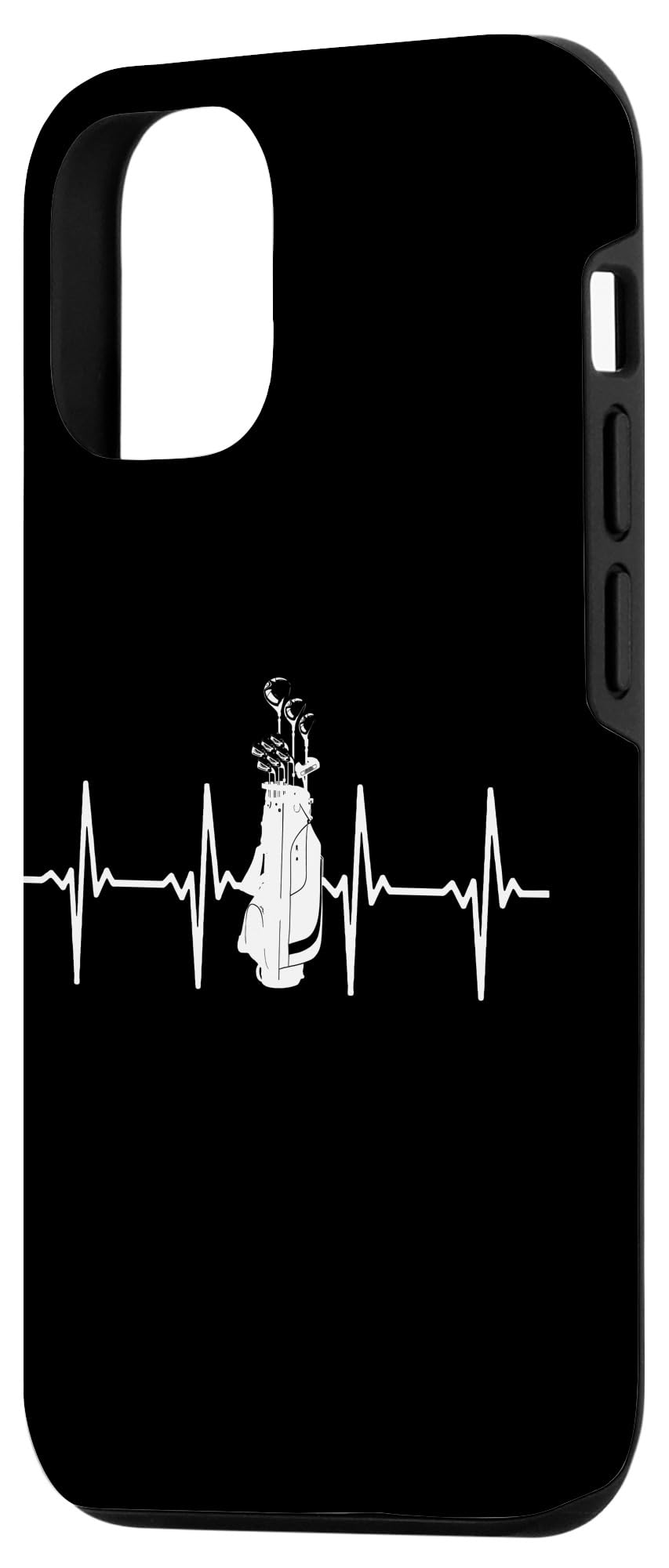 iPhone 12/12 Pro Golf Lover Case - Funny Golfer Heartbeat Golf Balls Design - Perfect Gift for Golf Enthusiasts & Sports Fans