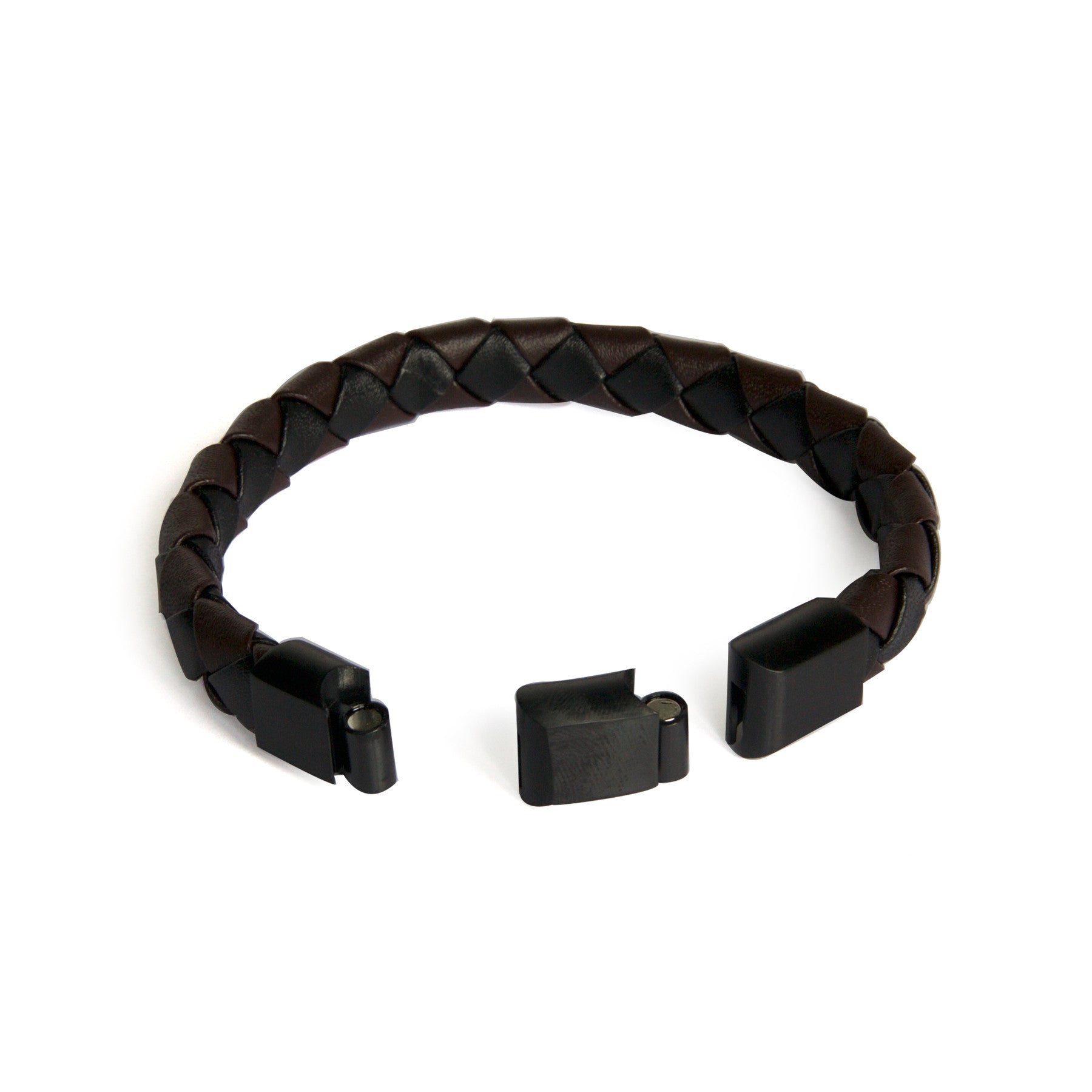 Two-Toned Braided Leather Bracelet for Women & Men - Handmade Adjustable Wrap Bracelet - Boho Chic Jewelry for Casual Wear, Gift Giving & Everyday Fashion Accessories