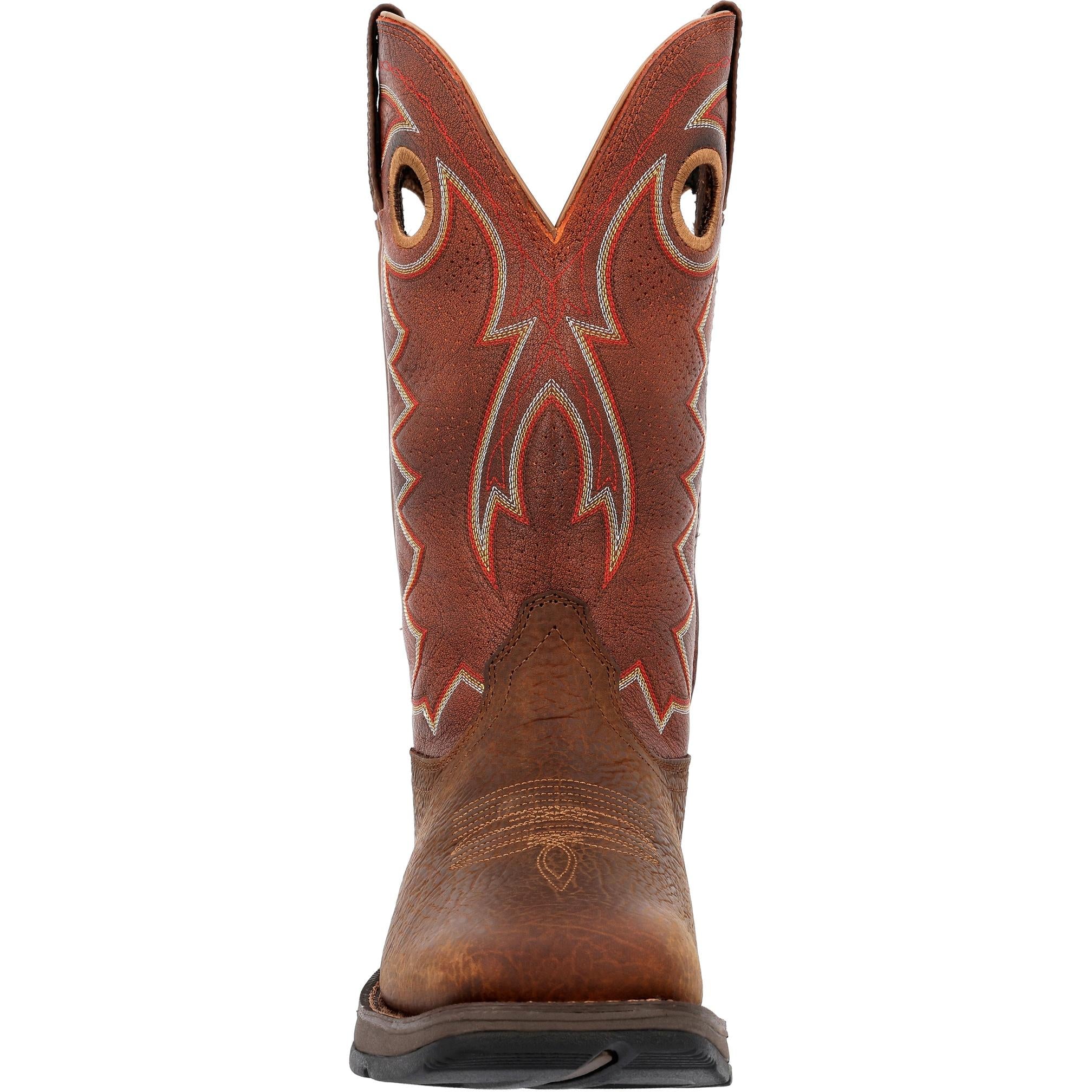 Durango Men's Rebel S 12-Inch Ventilated Western Boots - Brown Leather Cowboy Boots for Men | Comfortable Riding & Work Boots for Outdoor, Ranch, and Country Style