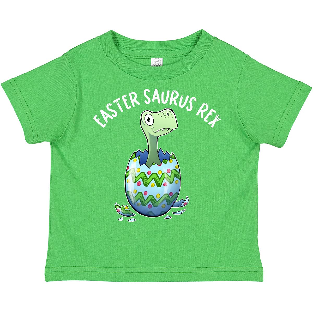 Inktastic Easter Saurus Rex Dinosaur Hatching Easter Egg Toddler T-Shirt - Cute Dino Themed Shirt for Boys & Girls - Perfect for Easter Celebrations, Egg Hunts & Spring Outfits