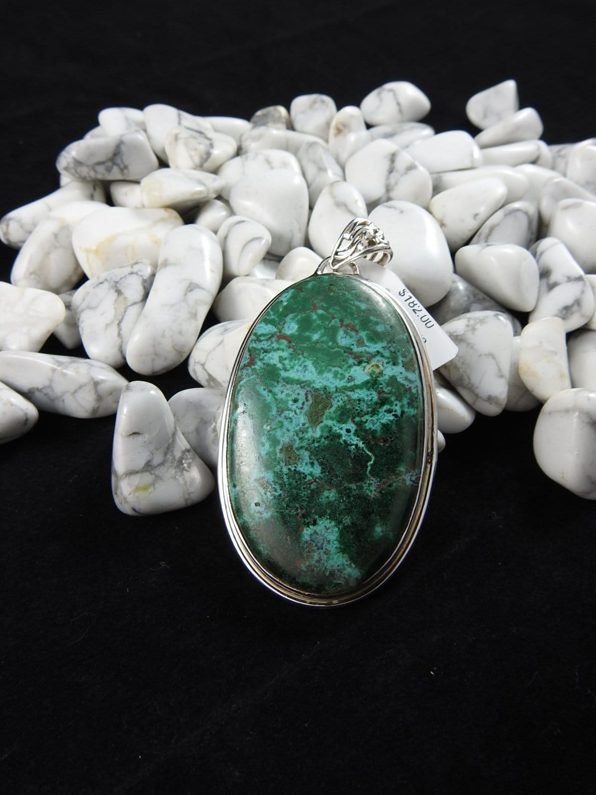 Chrysocolla Sterling Silver Pendant - Natural Gemstone Jewelry for Women, Handmade Necklace for Spiritual Healing & Energy Balance | Perfect for Meditation, Yoga & Everyday Wear