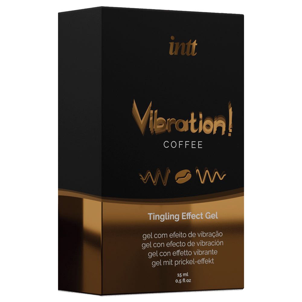Intense Vibration Warming Gel with Tingling Sensation - Coffee Flavor for Enhanced Intimacy & Sensual Massage