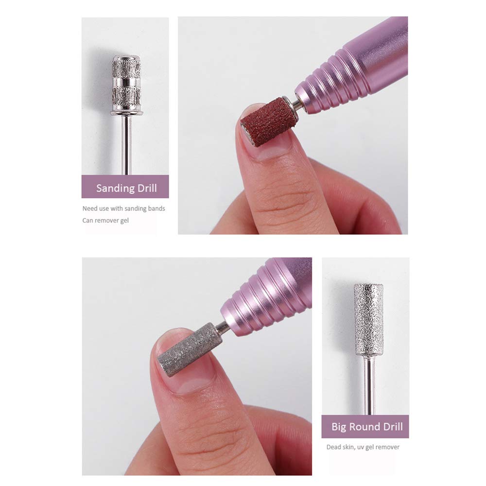 Professional Electric Nail Drill Kit - Portable Manicure & Pedicure Set with Nail File, Gel Polish Remover & Buffing Tools | Perfect for Home Salon, Nail Art DIY & Professional Nail Technicians