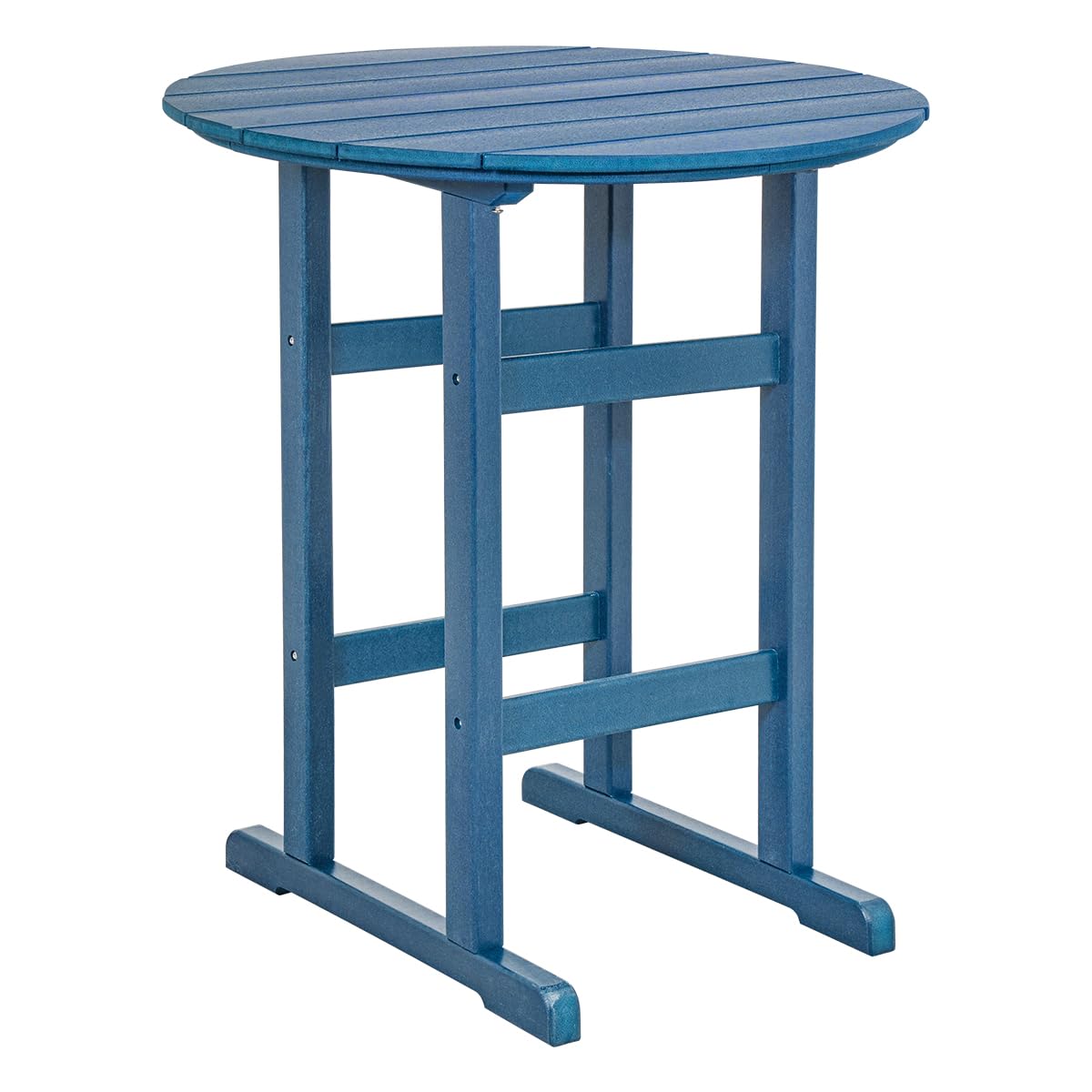**Sundale Outdoor 39-Inch Round Bar Table - All-Weather HDPE High Top Pub Table for 4, Navy Blue - Perfect for Patio, Deck, Porch, Balcony & Poolside Dining**