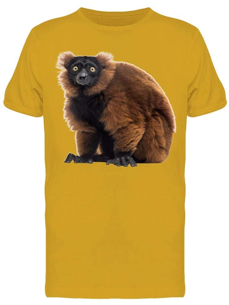 Stylish Red Ruffed Lemur Graphic T-Shirt for Men | Soft Cotton Casual Tee | Perfect for Wildlife Lovers, Outdoor Adventures & Everyday Wear