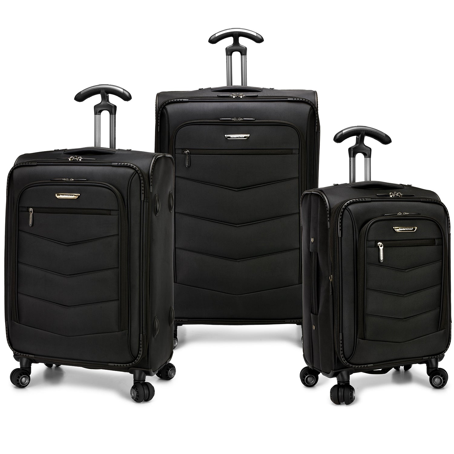 Silverwood Softside 3-Piece Expandable Luggage Set with Spinner Wheels - Lightweight Suitcase for Travel, Business Trips & Family Vacations