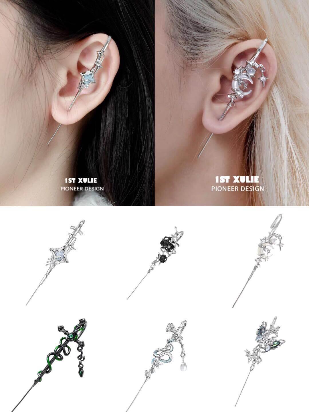 1ST XULIE Ear Hook Needle Piercing Earrings - Hypoallergenic Surgical Steel Cartilage Hoops for Women & Men - Perfect for Daily Wear, Parties & Gifts