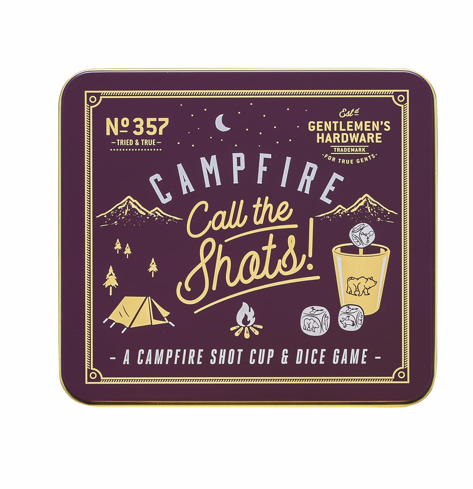 Gentlemen’s Hardware Classic Campfire Drinking Game Set - Call The Shots Card Game for Adults | Perfect for Parties, Camping Trips & Backyard Gatherings