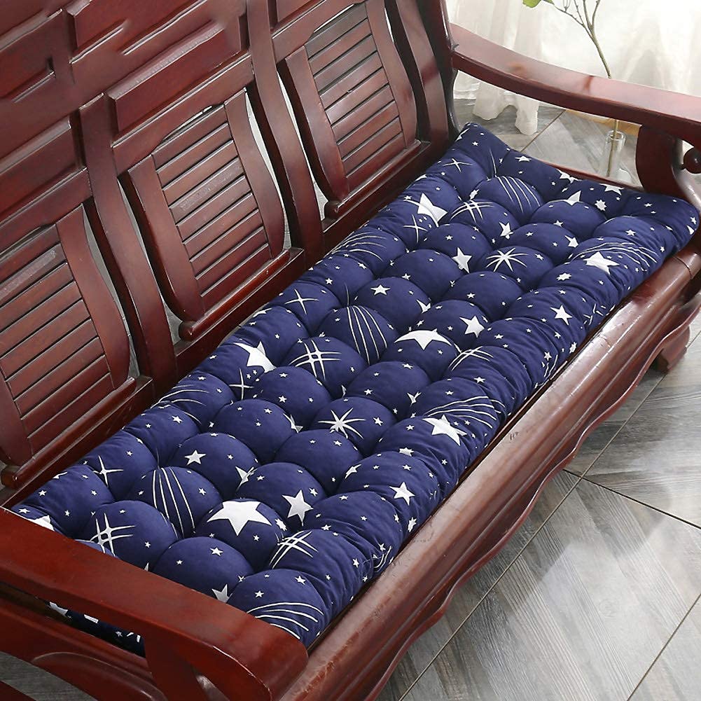 Super Soft & Breathable Cotton Rocking Chair Cushion - Thickened 19x59 Inch Bench Pad for Indoor/Outdoor Use - Perfect for Porch, Patio, Nursery & Living Room Relaxation