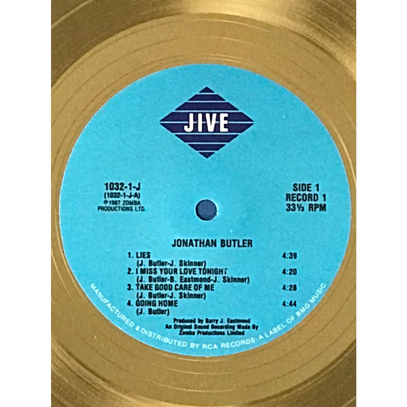 Jonathan Butler Debut RIAA Gold Album Award - Certified Music Collectible for Fans & Memorabilia Enthusiasts - Perfect for Display in Music Rooms, Home Theaters & Collector Showcases