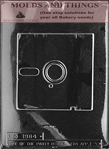 Floppy Disc Chocolate Candy Mold Set of 2 - Vintage Computer Theme Candy Making Kit with Instructions - Perfect for DIY Chocolates, Birthday Parties & Geek Gifts