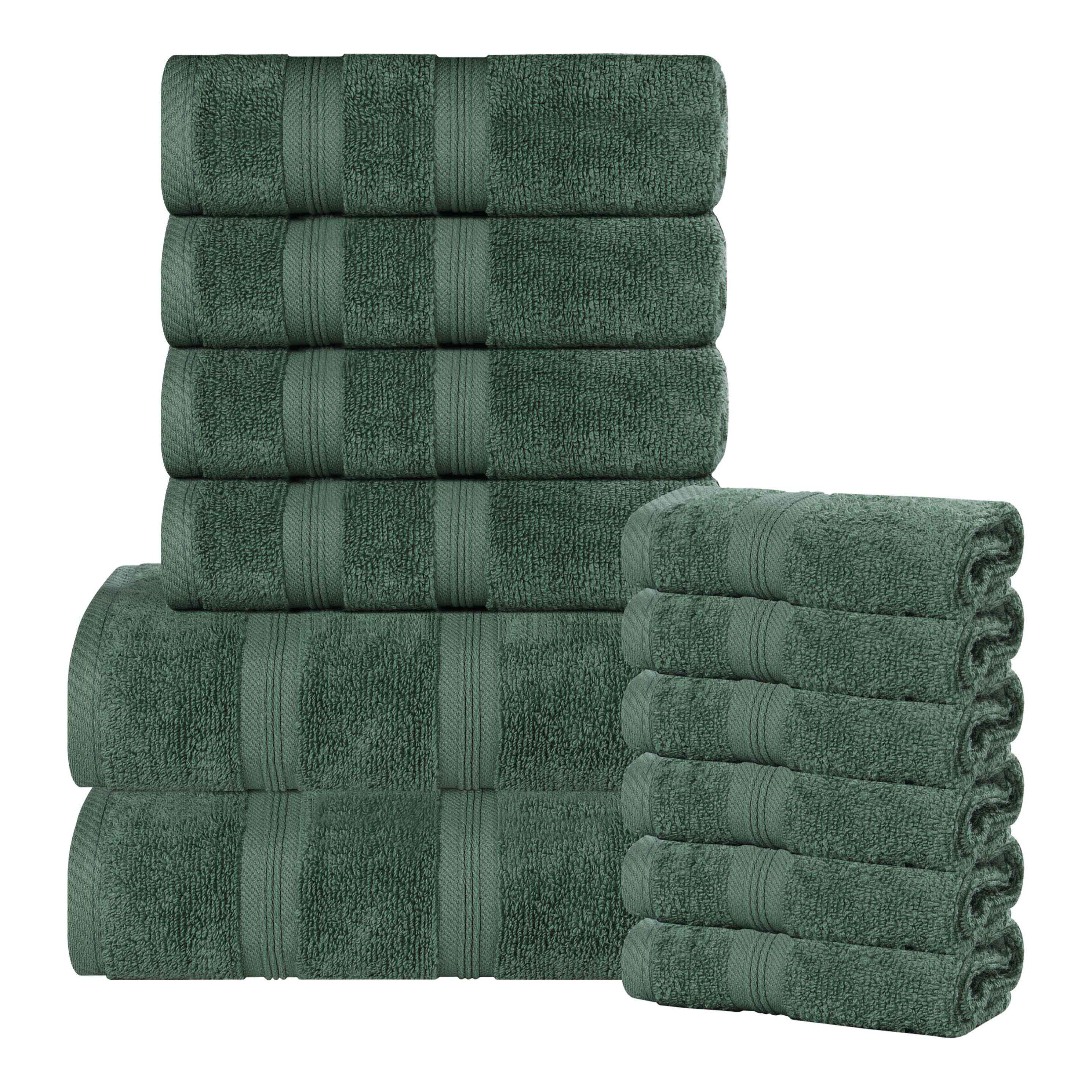 Premium 12-Piece Smart Dry Zero Twist Cotton Towel Set - Ultra Soft, Absorbent & Quick Dry Bath Towels for Spa, Gym, and Luxury Home Use