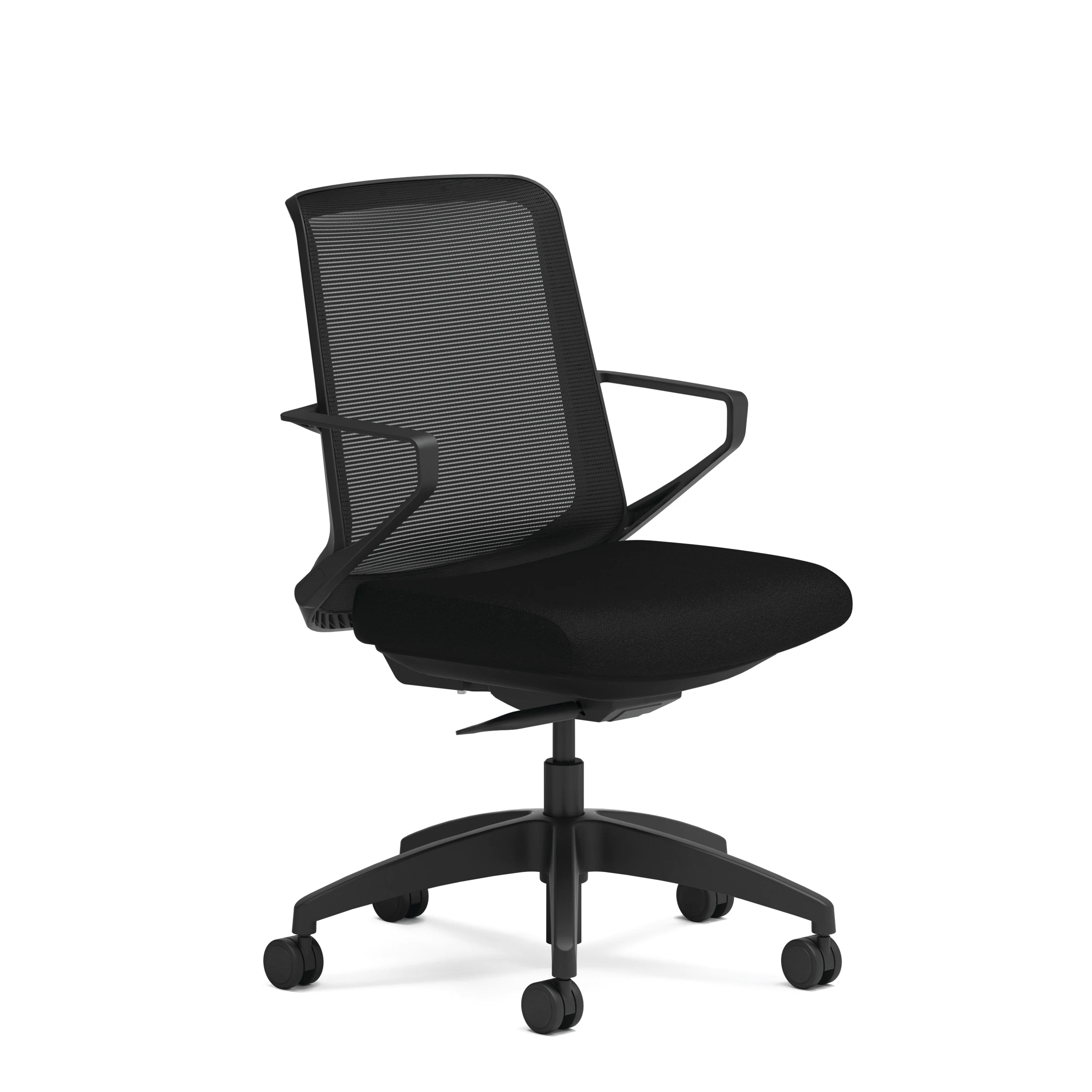 Ergonomic Cliq Office Chair with Synchro Tilt Mechanism - Basalt Fabric & Black Designer Frame for Home Office, Gaming, and Workspace Comfort