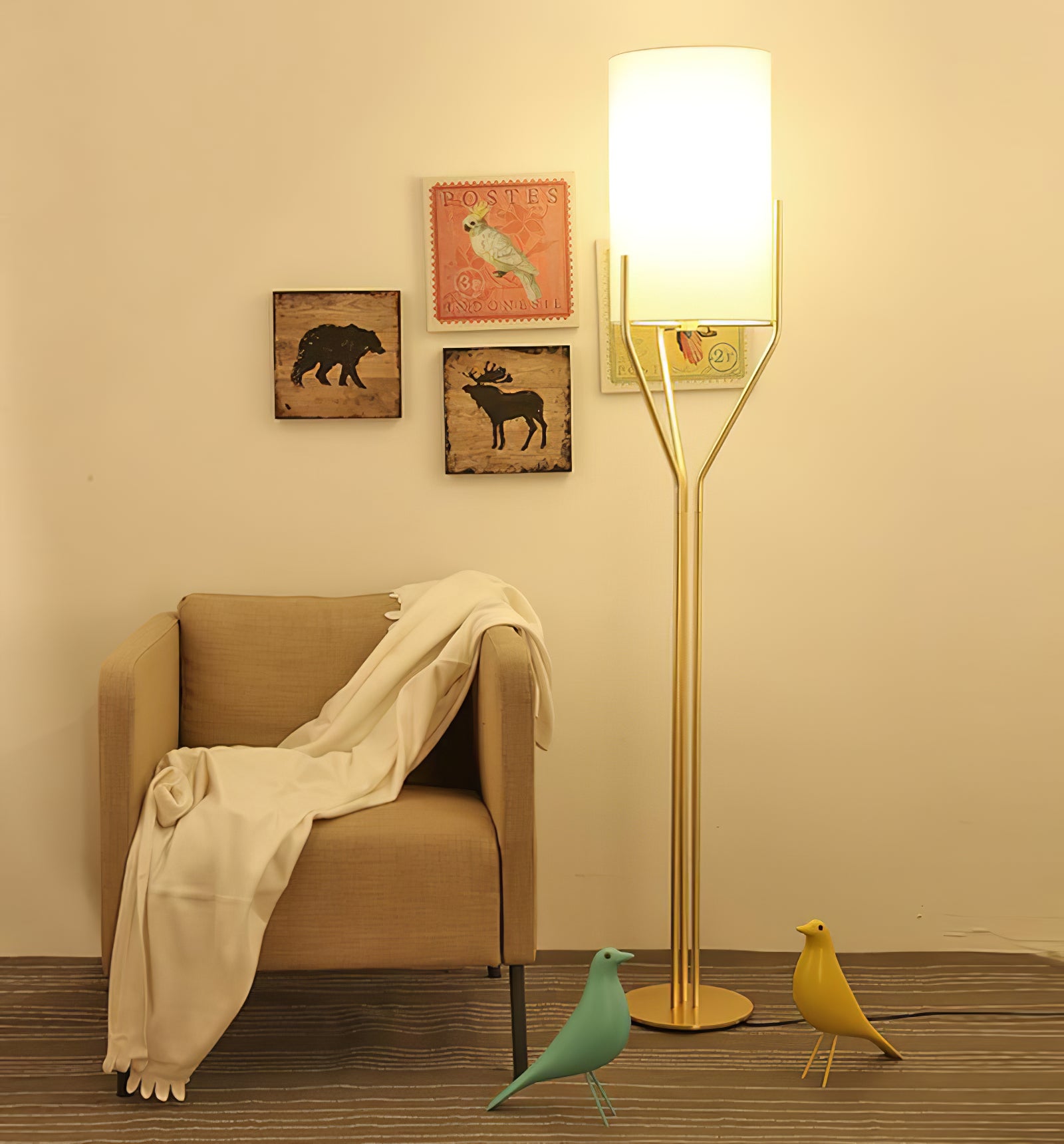 Modern Arborescence Floor Lamp - Adjustable Height LED Standing Light for Living Room, Bedroom & Office - Energy Efficient Home Decor Lighting for Reading & Relaxation
