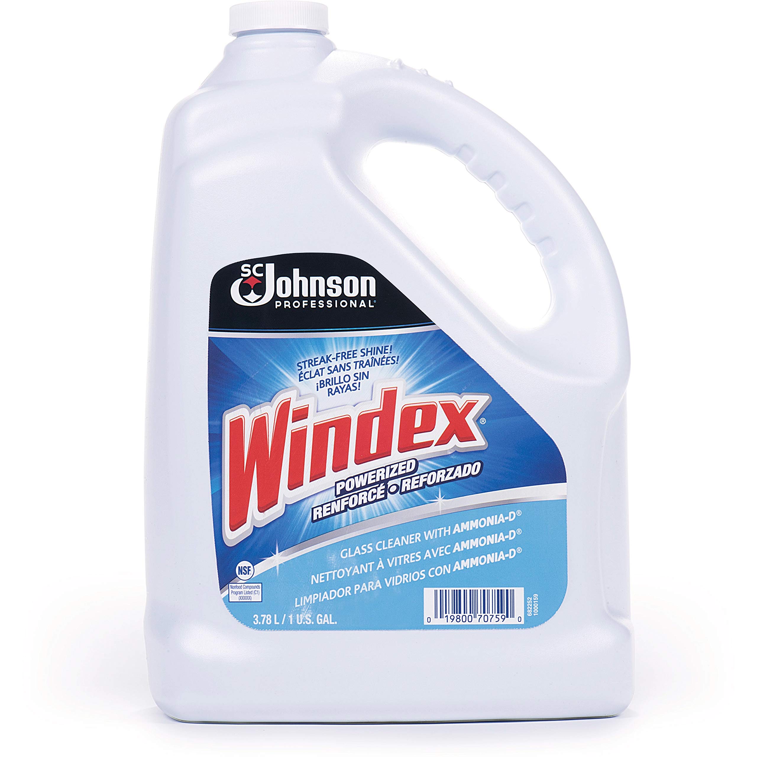 Powerized Formula Glass & Surface Cleaner - 1 Gallon Bottle (128 oz) for Streak-Free Cleaning | Perfect for Windows, Mirrors, Countertops & More | Commercial & Home Use