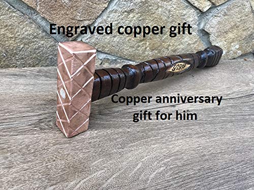 Premium Copper Hammer - Unique 7th Anniversary Gift for Men, Handcrafted Copper Keepsake, Thoughtful Present for Husband - Perfect for DIY Projects, Home Decor & Special Occasions