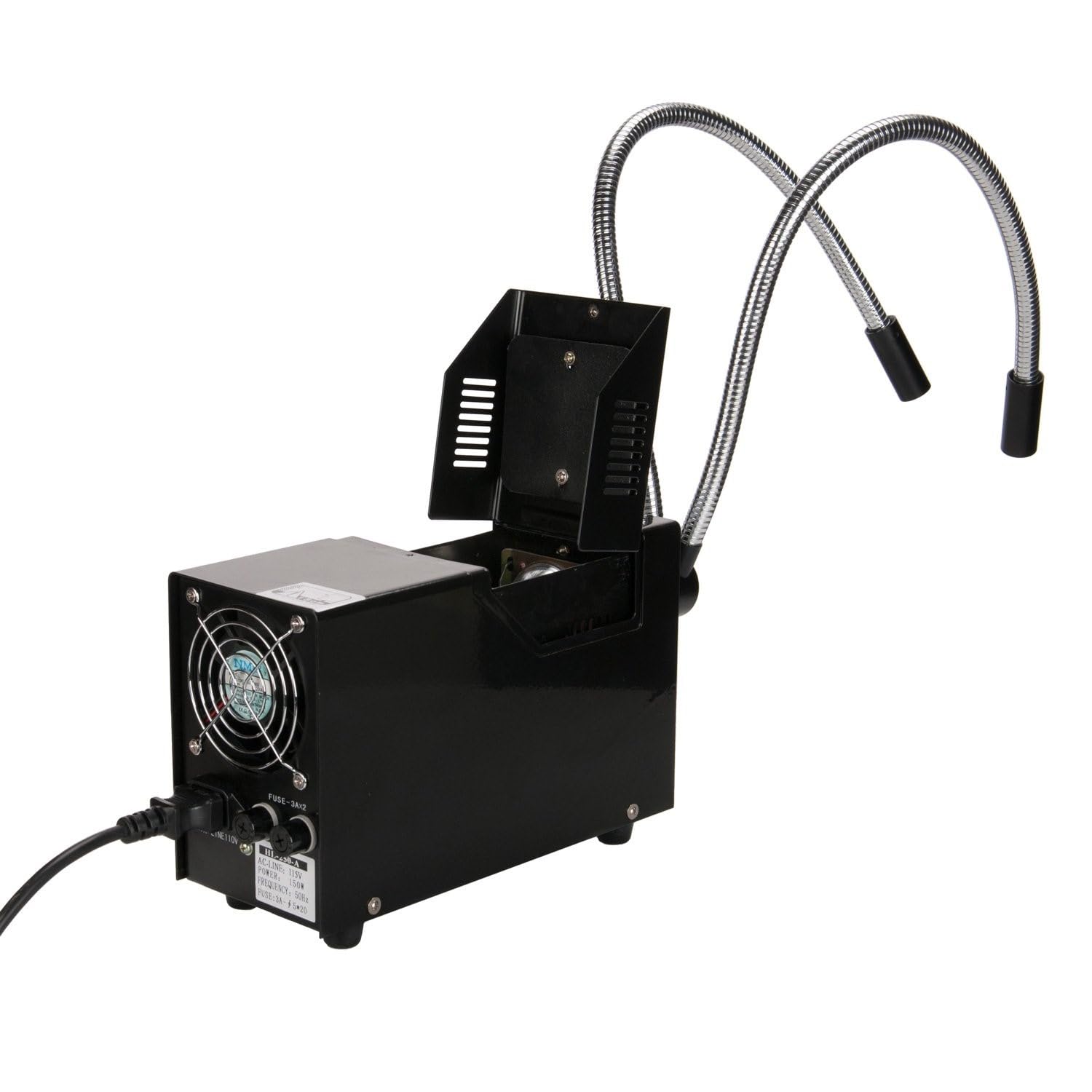 AmScope HL250-B 150W Fiber Optic Microscope Illuminator - High Intensity Light Source for Biological, Industrial & Laboratory Microscopy - Ideal for Research, Inspection & Education