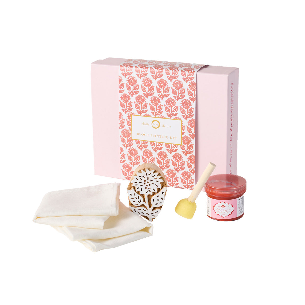 Block Printing Kit for DIY Napkins - Floral & Rustic Design - Perfect for Home Decor, Table Setting, and Handmade Gift Ideas