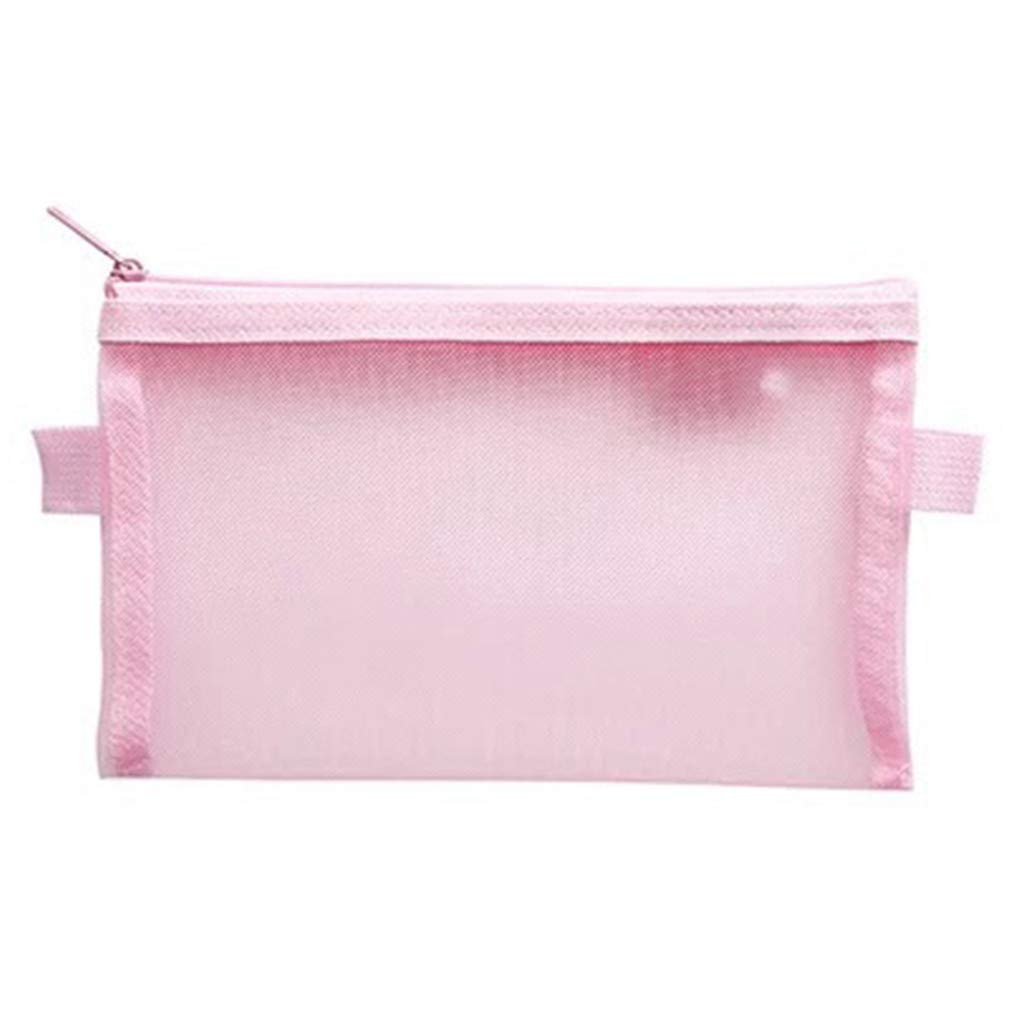 Transparent Mesh Pencil Case for Kids & Adults - Cute School & Office Supplies with Nylon Zipper - Perfect for Students, Teachers & Back to School (14 Colors) - Great for Organizing Pens, Markers & Art Supplies