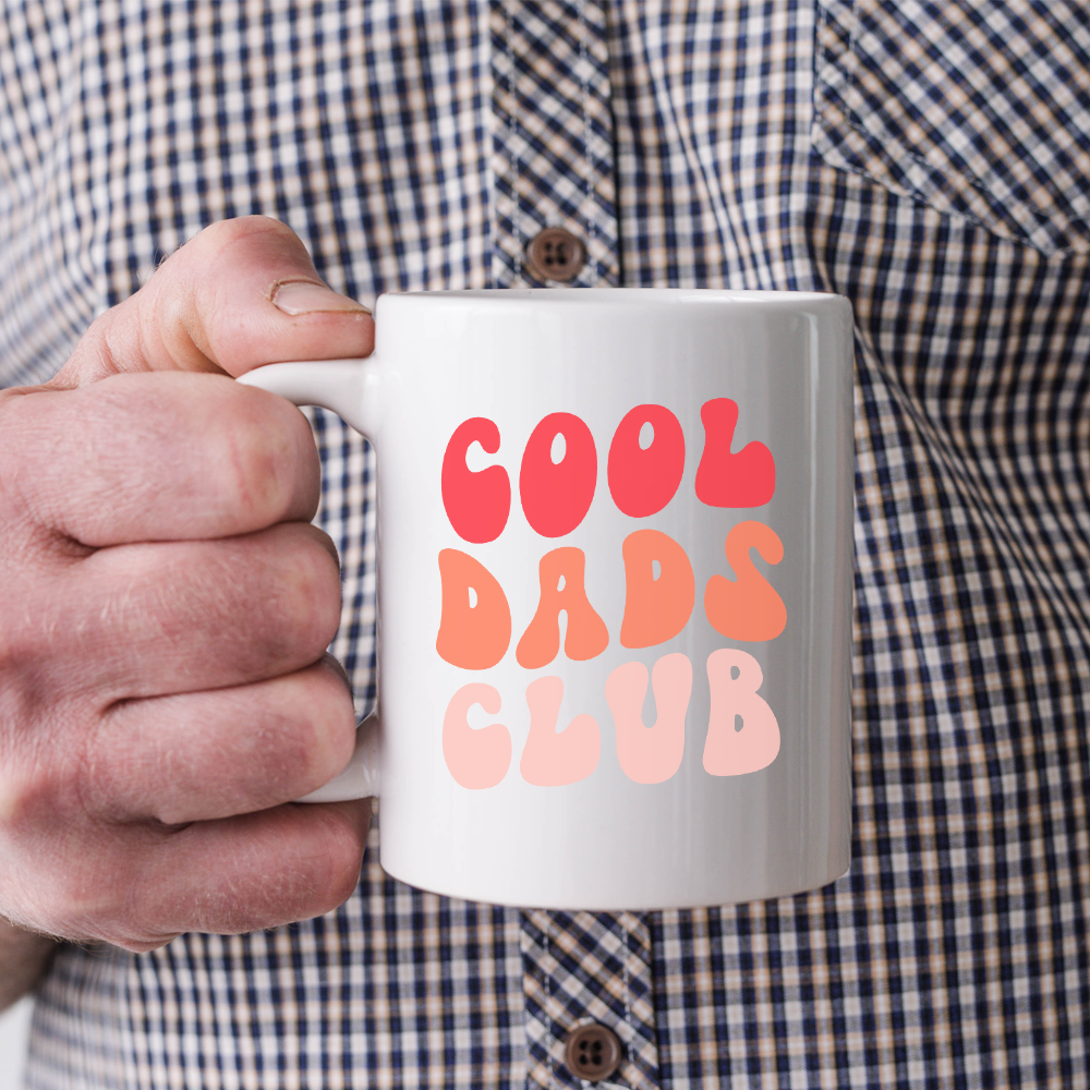 Cool Dads Club Coffee Mug - Funny Novelty Gift for Father's Day, Birthday & Retirement - Perfect for Office, Home & Camping Use