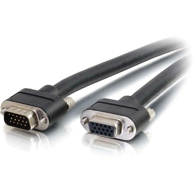 1Ft Select VGA Video Extension Cable Male to Female - In-Wall CMG Rated for Home Theater & Office Setup