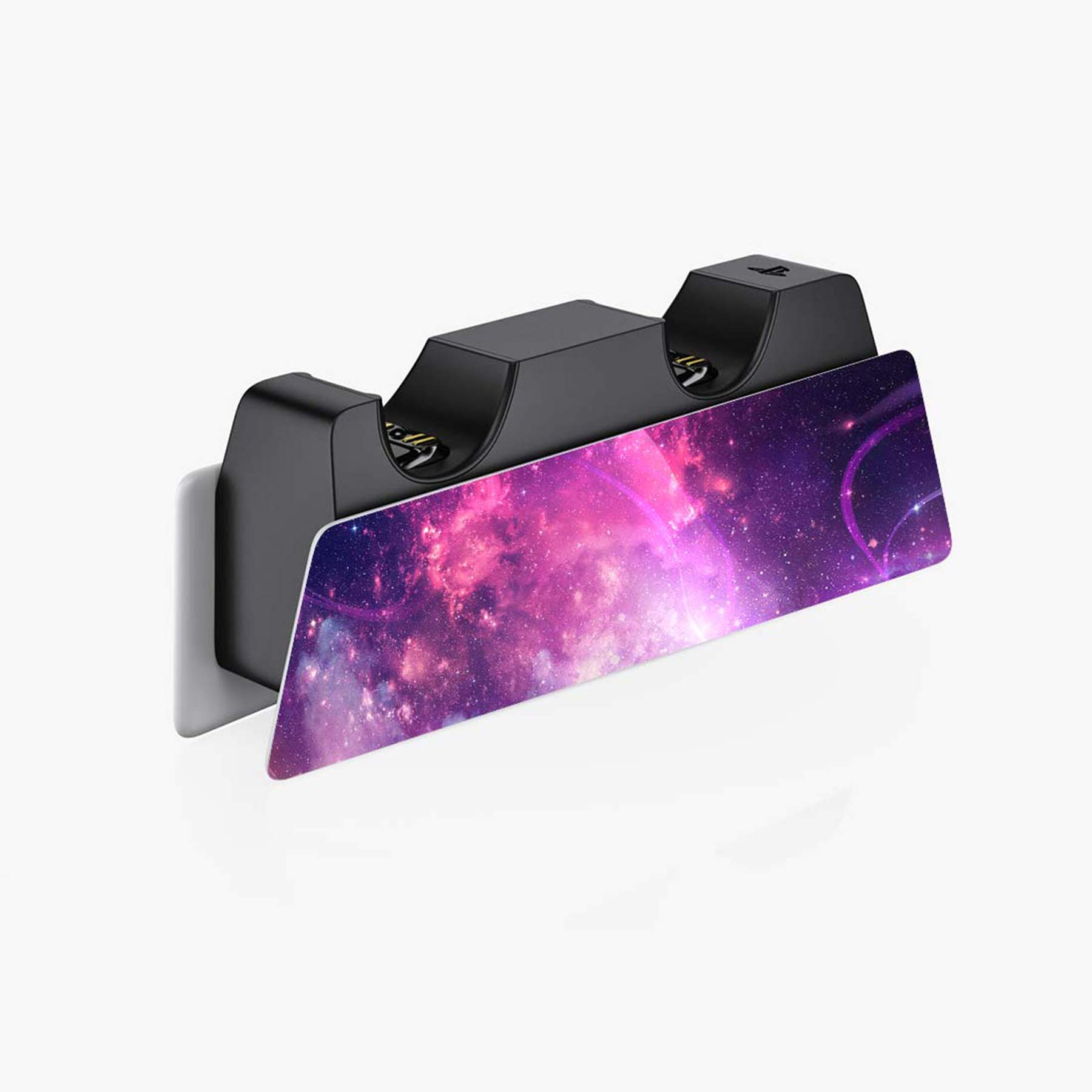 PlayVital Purple Galaxy Full Skin Decal Set for PS5 Console Disc Edition - Vinyl Sticker Cover for PS5 Controller, Charging Station, Headset & Media Remote - Gaming Accessories for Ultimate Customization & Protection