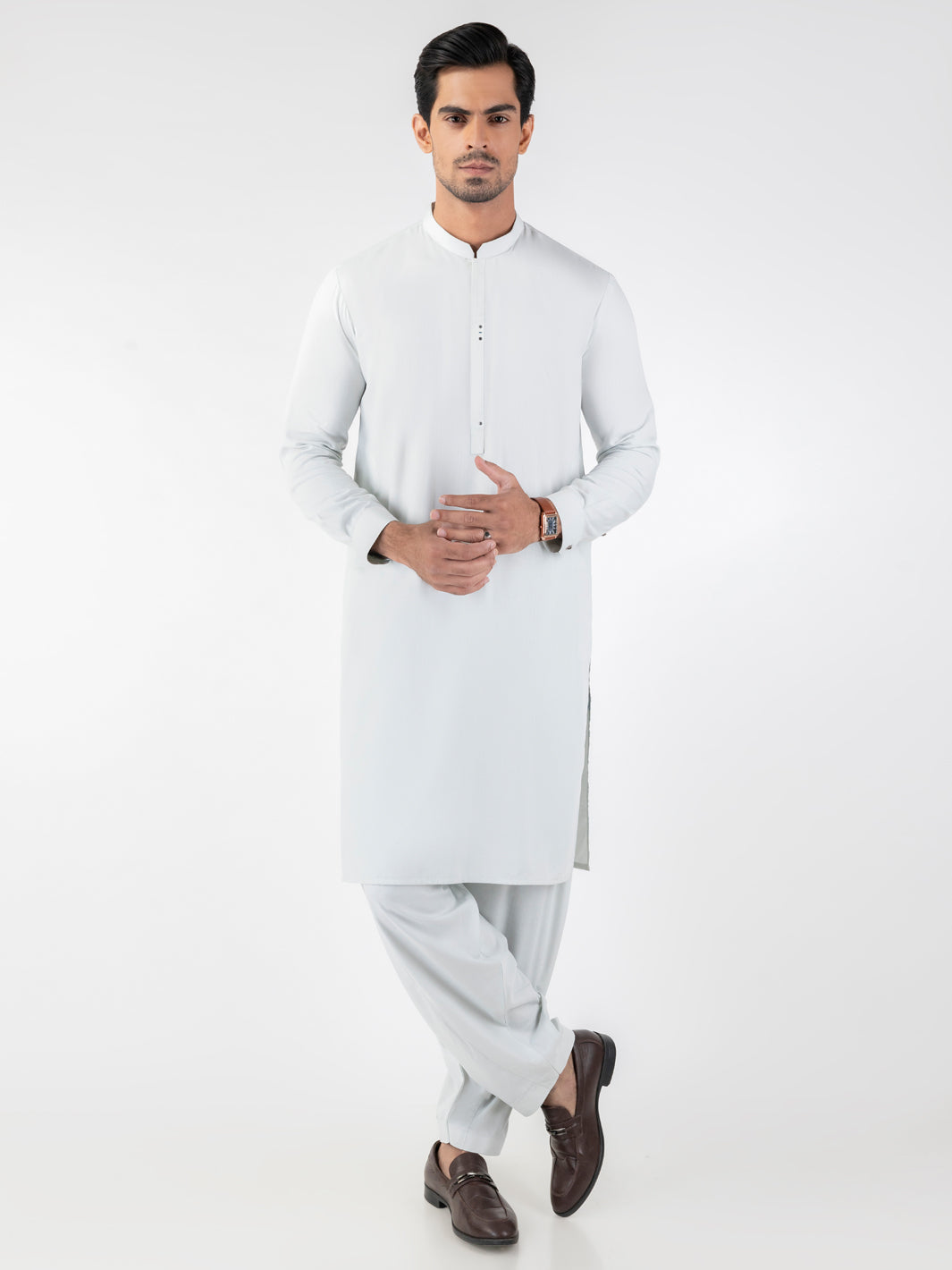Premium Blended Light Green Shalwar Kameez for Women - Traditional Pakistani Outfit with Almirah - Perfect for Eid, Weddings & Special Occasions