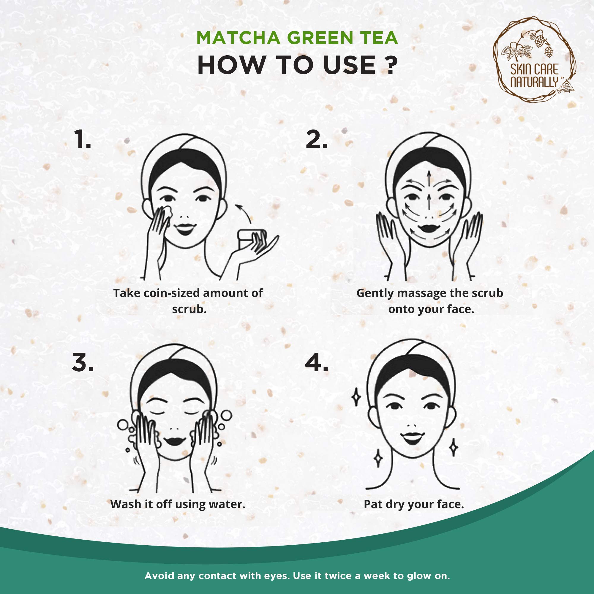 Age Rewind Matcha Green Tea Scrub - Skin Refining & Brightening Facial Exfoliator (100g) | Organic Skincare for Glowing Complexion | Perfect for Daily Use & Spa Nights