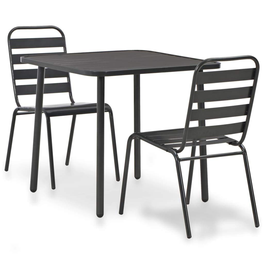 Outdoor Dining Bistro Set - 3-Piece Metal Patio Table and Chairs for Garden, Backyard & Balcony | Weather-Resistant Furniture for Entertaining & Relaxation