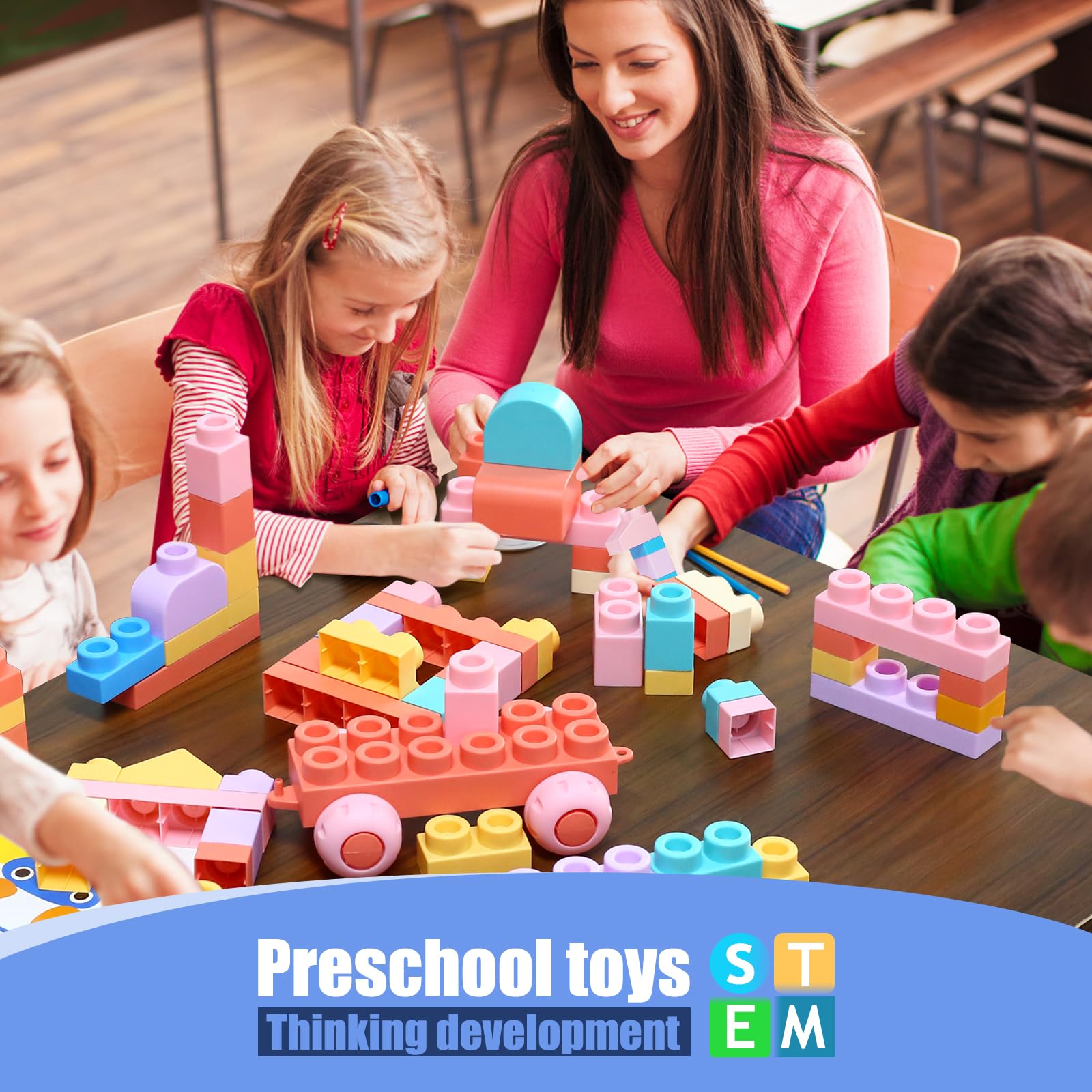 Soft Building Blocks for Toddlers Ages 2-6 Years | 101-Piece Educational Preschool Toy Set with Storage Bag | STEM Learning & Interactive Play | Perfect Gift for Kids 18+ Months | Great for Daycare, Homeschool & Family Game Night