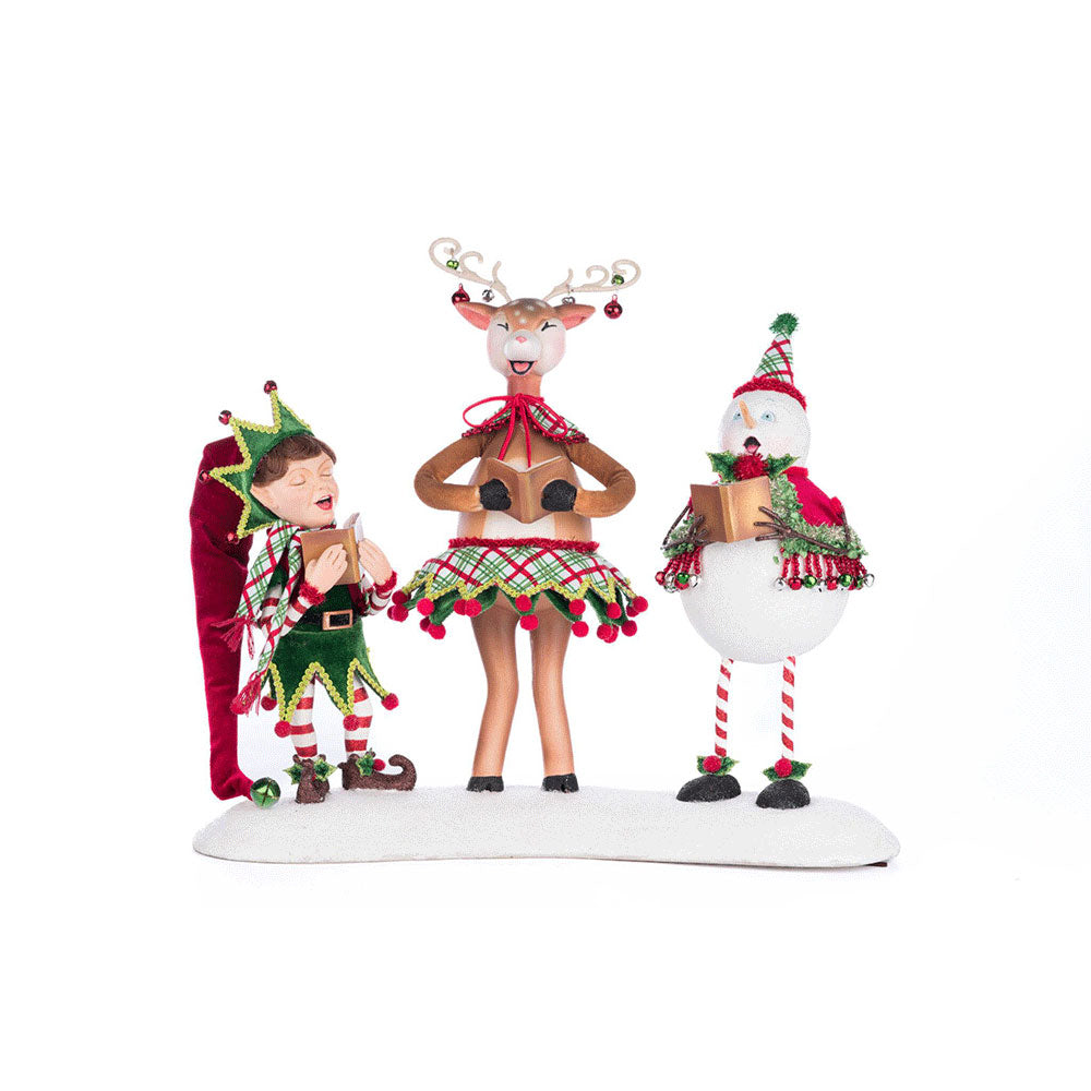 Katherine's Collection - Alfie, Deerdra & Snowy Christmas Carolers Figurines | Holiday Home Decor & Gift Ideas for Christmas