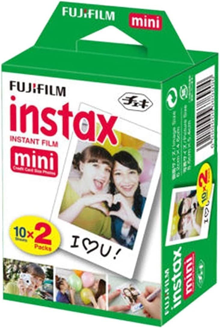 Fujifilm Mini EVO Hybrid Instant Film Camera (Brown) with 40 Sheets Film, 32GB microSD Card, Case & Accessories – Perfect for Travel, Parties & Creative Photography