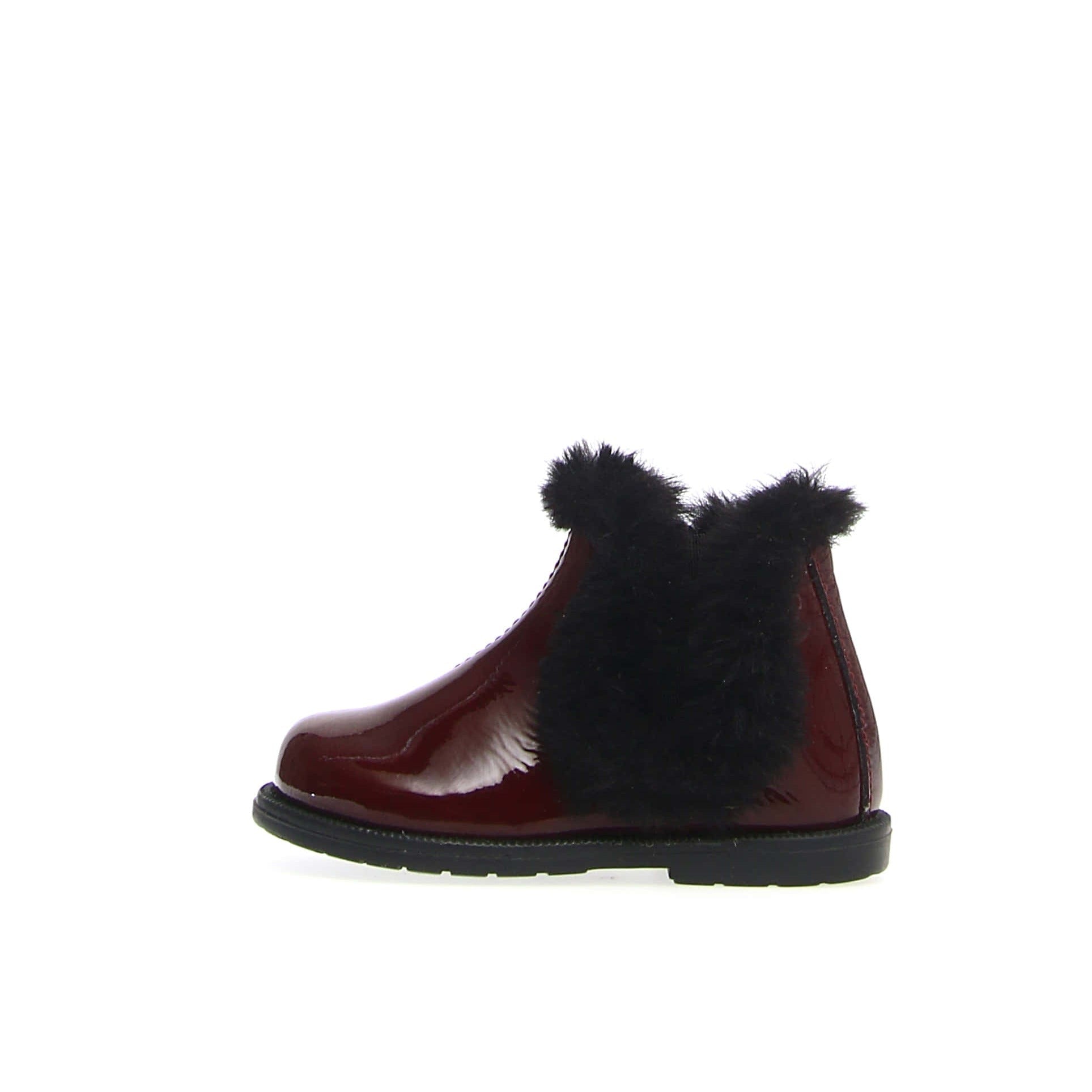 Falcotto Girls Winter Boots with Wooden Sole & Faux Fur Lining - Warm & Stylish Bordeaux Shoes for Toddlers & Kids - Perfect for Snow, Outdoor Play & Cold Weather