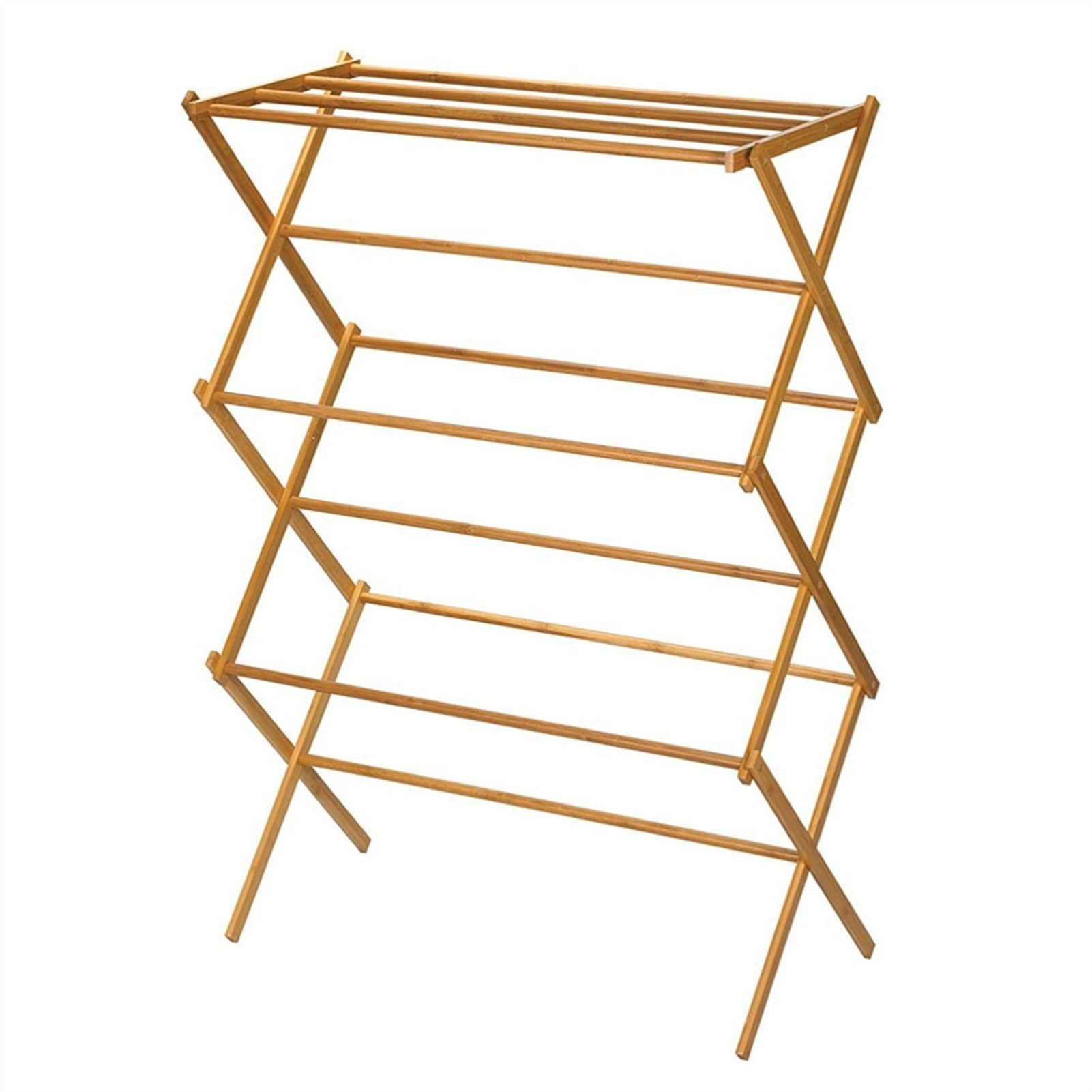 TOMYEUS Foldable Floor Clothes Drying Rack - Heavy Duty Laundry Dryer Stand for Towels, Blankets & Clothes | Space Saving Storage Organizer | Perfect for Apartments, Dorms & Small Spaces