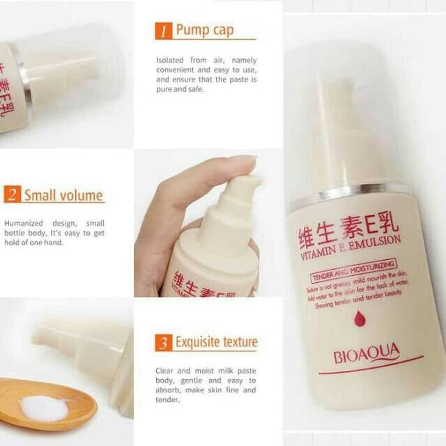 Korean Glass Skin Emulsion with Vitamin E - Brightening & Hydrating Face Moisturizer for Glowing, Acne Scar-Free Skin | Day & Night Skincare Routine