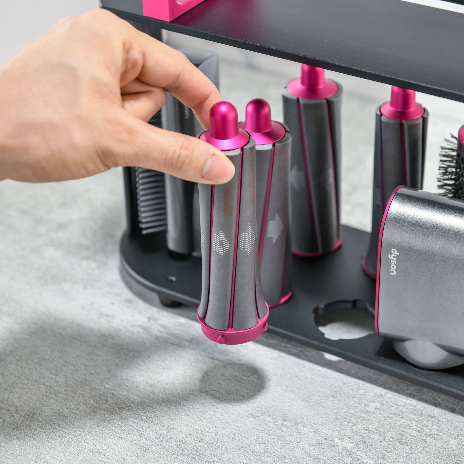 Dyson Airwrap Complete Styler Storage Stand Holder - Heavy Duty Aluminum Alloy with Non-Slip Rubber Base | Perfect for Salon, Bathroom & Vanity Organization