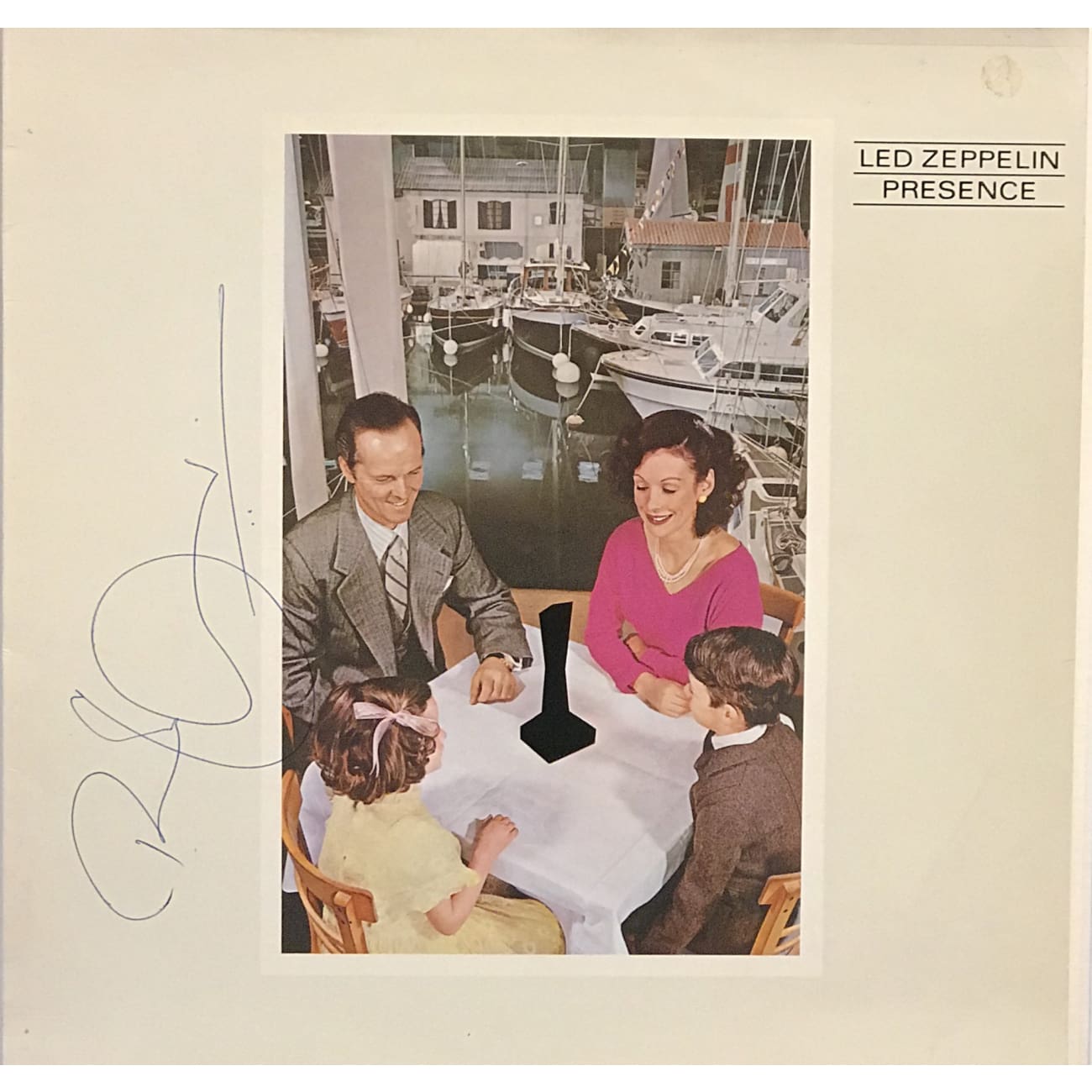 Authentic Led Zeppelin Presence Album Signed by Robert Plant with Epperson COA - Rare Collectible Vinyl Record for Music Memorabilia & Rock Fans